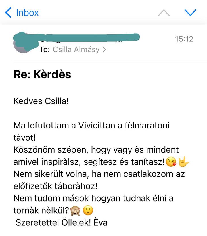 Huuu de jó ilyen levelet kapni Évi egy ideje előfizetőm a GERINCKLUBBAN. Anno megkérdezte,…