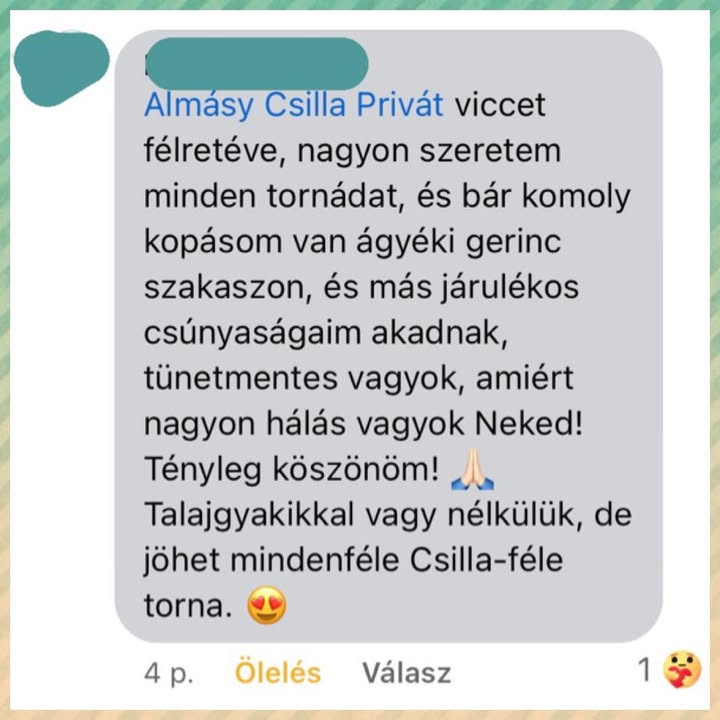 VISSZAJELZÉS A GERINCKLUB online videótár sokféle órájával nem csak formában tudod tartani magad, hanem…